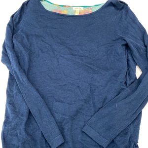 womens matilda jane floral navy blue shirt size small